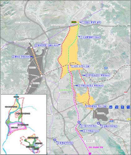 남양주시 광역교통망안<남양주시 제공>